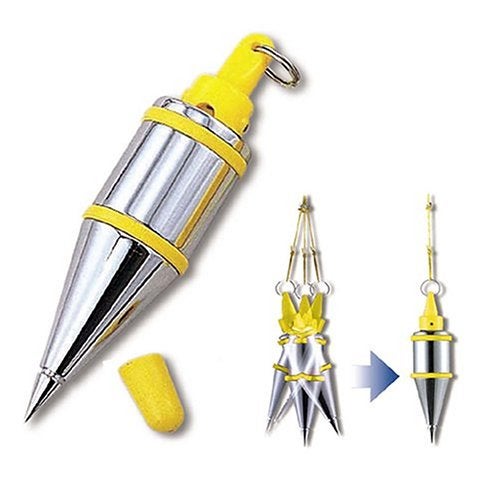TAJIMA Plumb Bob - 14 oz (400g) Plumb-Rite with Quick-Stabilizing Cap & Embedded Bumpers - PQB-400 - Image 2